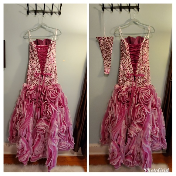 strapless corset prom dress w/backless option 4 - Picture 4 of 8